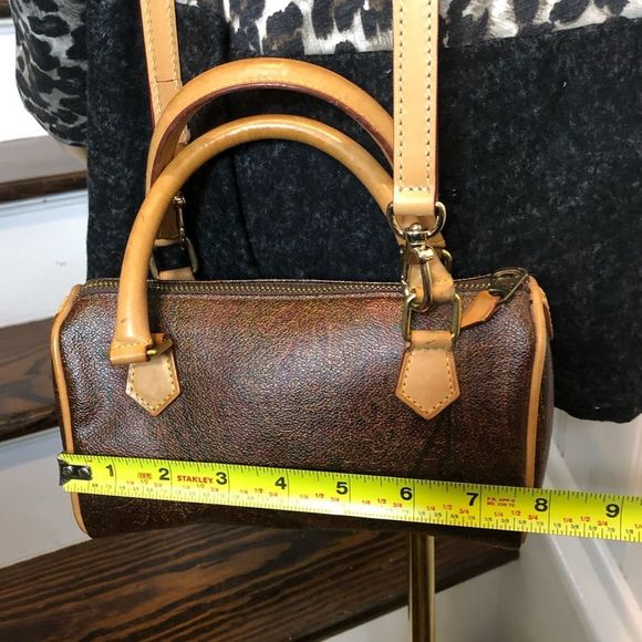 W ETRO MILANO Red Paisley Boston Speedy 20 Mini Bag w/ Crossbody Strap MINT - Picture 10 of 17